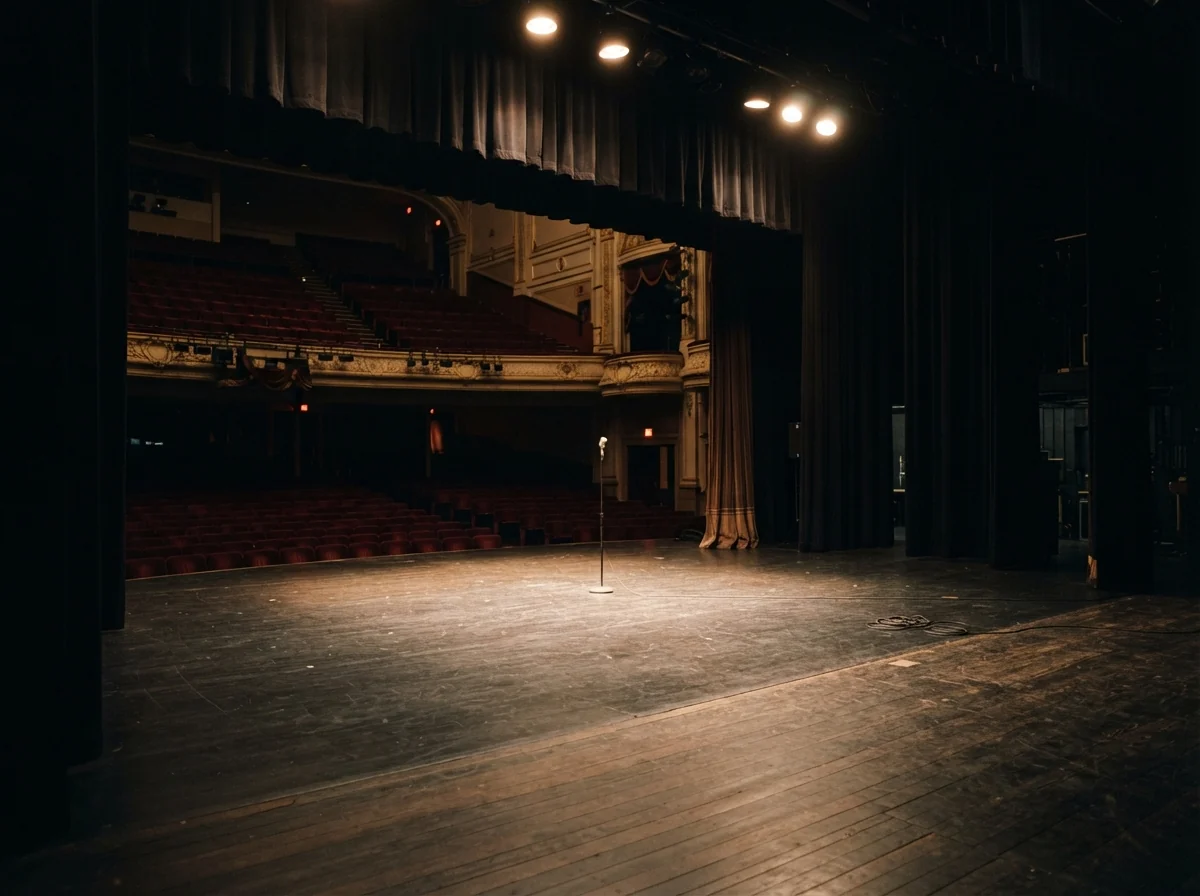 A view from backstage toward the theater house